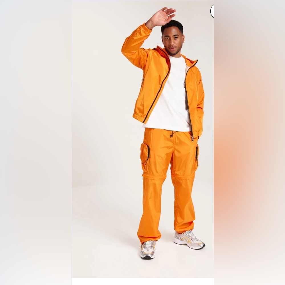 J. Lindeberg Orange Men’s Rain bomber Jacket Luxury Gift Scandinavian NWT